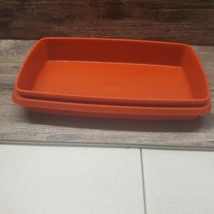 Tupperware #816 Paprika Container No Lid  816-18 Deli Meat Cheese Keeper